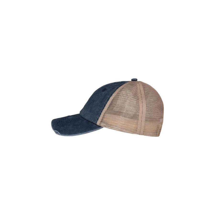 Gorra-Trucker-·-Eco-responsable-·-Efecto-Desgastado-·-270GSM-·-Personalizable-·-Ref.-NS027-Azul-Marino-Lavado-Beige-Lateral.jpg