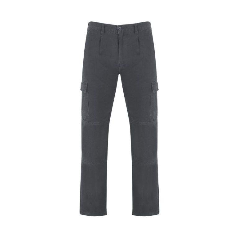 Pantalón Multibolsillos 100% Algodón Plomo Oscuro Front