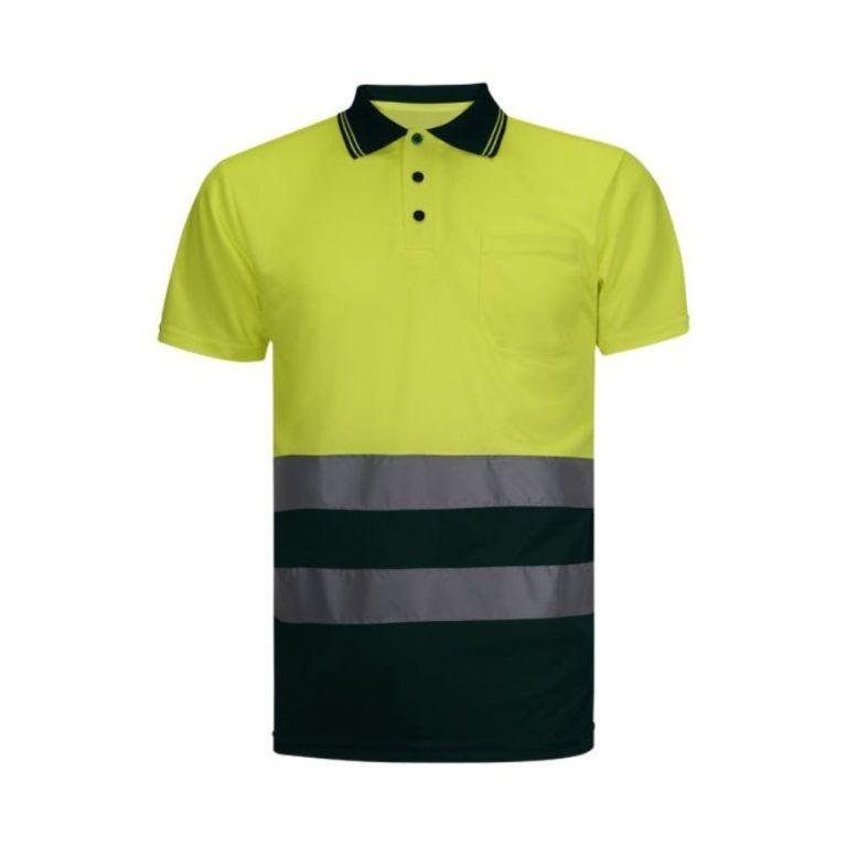 Polo Alta Visibilidad 100% Poliéster Verano Amarillo Fluor