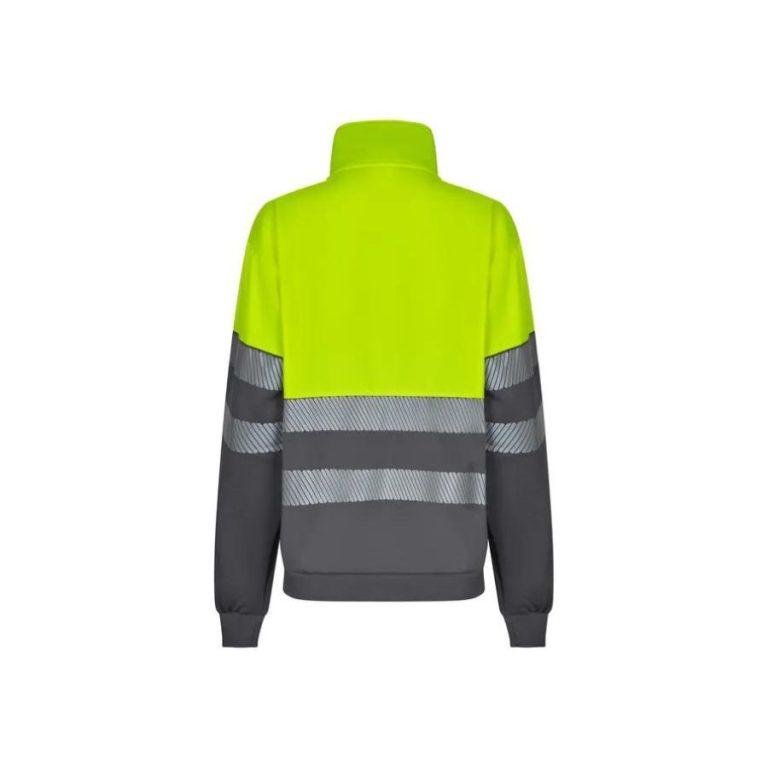 Sudadera Alta Visibilidad Bandas Segmentadas Amarillo Fluor-Gris Front