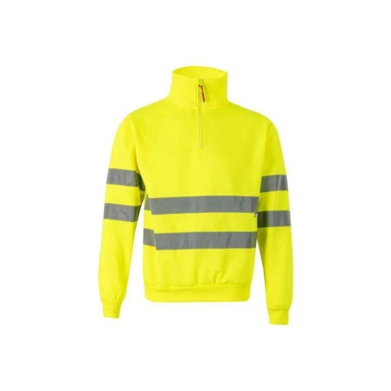 Sudadera Alta Visibilidad Básica Bandas Segmentadas Amarillo Fluor