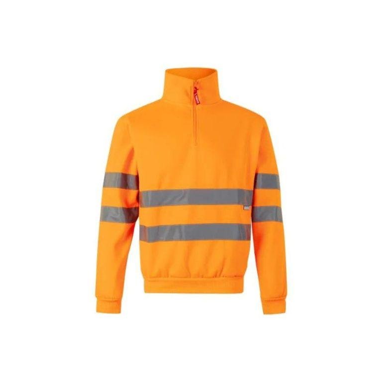 Sudadera Alta Visibilidad Básica Bandas Segmentadas Amarillo Fluor